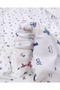Ecru with Burgundy and Navy Blue Patterned Viscose Voile Woven Fabric for Shirts & Dresses 150X280Cm - 5