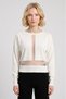 Women's Ecru Transparent Detailed Knitwear Sweater - 2