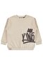 Civil Boy's King Printed Sweatshirt |   3 Thread Long Arm |   School Nursery and Daily Use - Beige