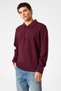 Half-Zip Burgundy Sweatshirt - 4
