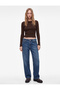 Cotton Zippered Low Waist Buttoned Baggy Denim Trousers - Baggy Jeans