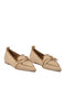 Women's Knitwear Beige-Tan Ballerina Knitted Textured Elegant Bow Detailed Casual Shoes 855216 - 2