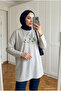 Women's Floral Embroidery Detailed Loose Long Sweatshirt Tunic - 3