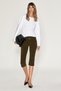 Margax Women's Organic Cotton Wide Long Sleeve Waist-Fitted Hem Seamless White T-Shirt - 4