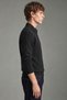 Men's Black Half-Zip Striped Ribbed Knit Sweater - 2