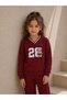 Girls Graphic V-Neck Sweatshirt and Wide Leg Pants Set - 2