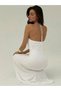 Rochie maxi, albă - XS - 4