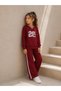 Girls Graphic V-Neck Sweatshirt and Wide Leg Pants Set