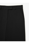 Wide Leg Fabric Trousers with Side Pockets - 3