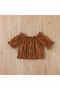 Two-Piece Clothing Set for Girls | 18–24 Months | Brown | Cotton&Polester | Stylish Summer Outfit - 5