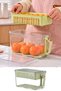 Transparent Refrigerator Organizer with Strainer, Wash and Store Organizer, Storage Container with Handle