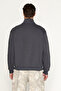 Ceremino Men's Half-Zip Gray Sweatshirt - 5