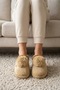 Women's Mink Pompom Detailed Plush Winter House Slippers 3 cm Byndtpwrpon01 - 3