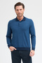 Men's Polo Neck Long Sleeve Sweatshirt - 4