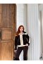 Women's Bitter Brown Garni Detailed Belted Plush Coat Nh2720 - 3