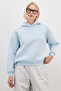 3 Thread Ribbed Hooded Oversized Sweatshirt - 2