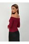 Bluză, bordo - XL - 2