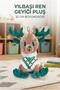 Plush Reindeer 32 cm Cute and Comfortable: Plush Sleeping Pillow and Hugging Companion Decorative Toy