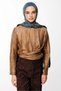 Henna Pattern Double Sided Shawl Navy Blue-Water Green