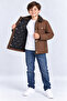 Boy's Beige Black Khaki Brown Winter Coat with Zipper Pockets Casual Jacket Ak4271 - 3