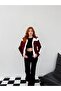 Women's Burgundy Garni Detailed Belted Plush Coat Nh2720 - 5