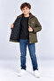 Boy's Beige Black Khaki Brown Winter Coat with Zipper Pockets Casual Jacket Ak4271 - 4