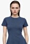 Women's Crew Neck Short Sleeve Mini Dress - 2