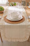 Beige Ruffled Colber Runner 45X115 cm