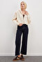 3 Thread Zipper Hooded Bat Sleeve Crop Sweatshirt - 3