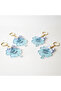 Baby Candy Gift Bebe-339M Four Heart Leaves Clover Blue Plexi Keychain - 7