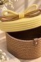 Christmas Wicker Rope Decorative 12X23 Lid Wicker Rope Basket Weave Rope Basket Organizer Storage Box Home Office Kitchen Bathroom Bedroom Multipurpose - 3