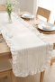 White Ruffled Colber Runner 45X115 cm - 5