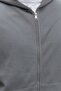 Smoked Hooded Basic Men's Cardigan with Zipper Pockets E7217 - 5