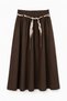 Gabardine Skirt with Scarf - 4