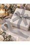 Gray Linen Ribbon 1.5 cm – 1 Roll 20 Meters – Gift Wrapping, Flower Bouquet, Event and Decoration Ornament Ribbon - 4