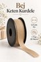 Beige Linen Ribbon 1.5 cm – 1 Roll 20 Meters – Gift Wrapping, Flower Bouquet, Event and Decoration Ribbon