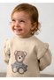 Baby Girl Cream Teddy Bear Knitwear Set - 2