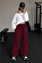 Women's New Season Boat Neck Sweatshirt - Loose Leg Sweatpants 2-Piece Set - 2