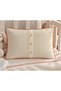 H&C Baby Bedding Set Linen Textured 4-Piece Ribbed Striped Crib 100X150 cm Duvet Cover Set Bed Sheet and 2 Pillowcases - 4