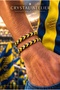2 Pieces Yellow Navy Blue Fan Bracelet Macrame Handmade Adjustable Unisex Knitted Sports Yellow Navy Blue Rope Bracelet - 5