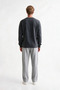 Selanik Fabric Round Neck Smoked Sweatshirt Comfortable Fit - 5