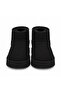 Women's Black Fur-Lined Thick-Soled Boots - 4