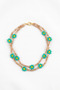 Papatya 2 Rows Handmade Crystal Anklet - 3