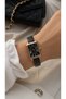 Women's Wristwatch Rose Gold Color Case Black Adjustable Strap Casual and Stylish Combination Gift Boxed - 3