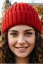 Women's Ribbed Folded Knitwear Winter Beanie - 5