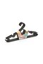 6 Pcs Black Plastic Clothes Clothing Hangers - 2