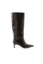 Vi̇ona Women's Pointed Toe Short Heeled Below-The-Knee Boots Stylish Casual Boots - 2