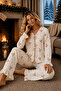 Bürümcük Knitted Long Sleeve Dressing Gown Women's Pajama Set