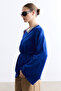Saks V-Neck Belted Long Sweater - 5