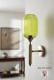Wingmn Green Glass Torch Body Sconce Metal Rustic E27 Single Cafe Boutique Lamp Lighting - 4